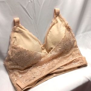 Cara Mia Bra Front Cross Side Buckle Wireless Lace Bra